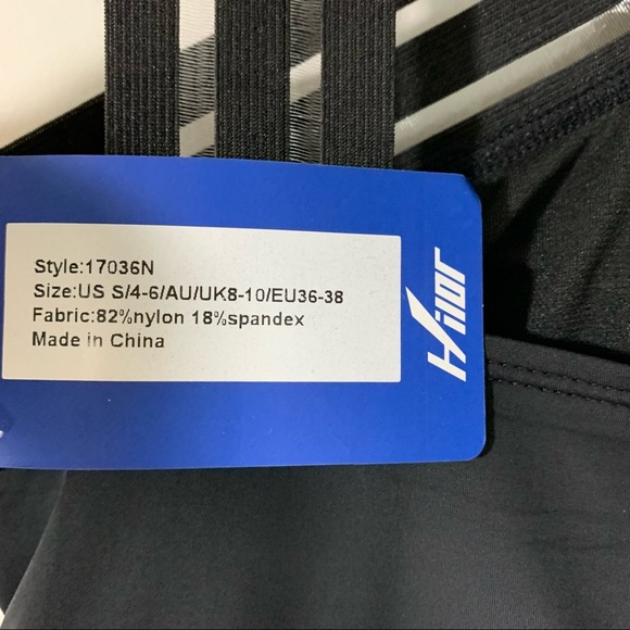 2/$35 Hilor Black One Piece Crossover Tummy Control Swimsuit - Picture 8 of 11